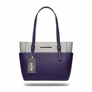 Damsel in Defense The Daphne Concealed Carry Tote Purple Grey Heidi Way NWT